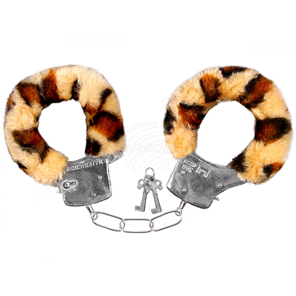 Power Escorts Furry Hand cuffs Leopard - Love Cuffs - BR206 leopard