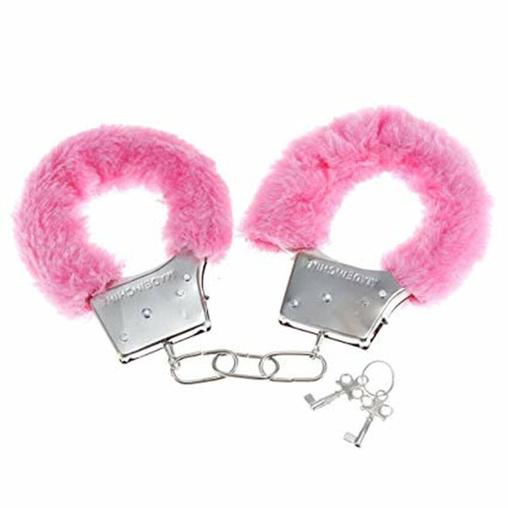 Power Escorts Furry Hand cuffs Pink - Love Cuffs - BR206 - Colourbox