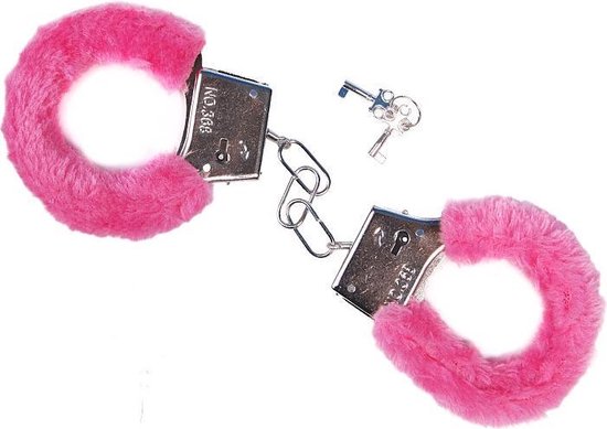 Power Escorts Furry Hand cuffs Pink - Love Cuffs - BR206 - Colourbox