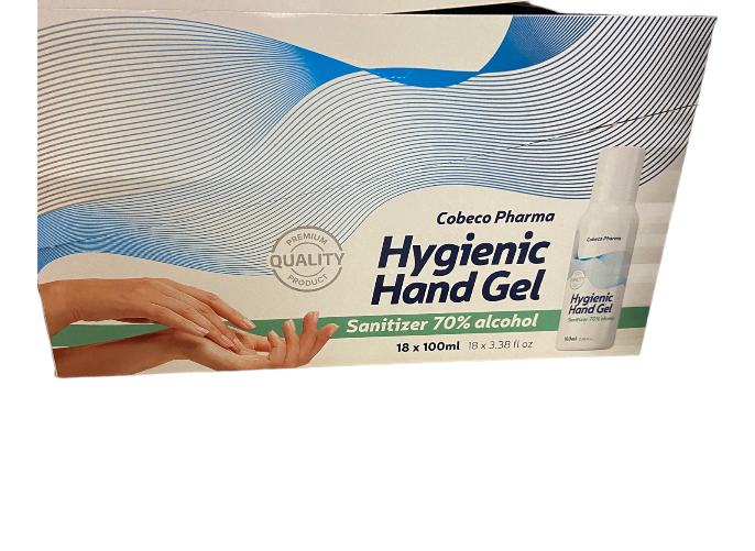 Cobeco Hygienic Hand Gel 18 X 100 Ml  - 70 % Alcohol - In Display Box