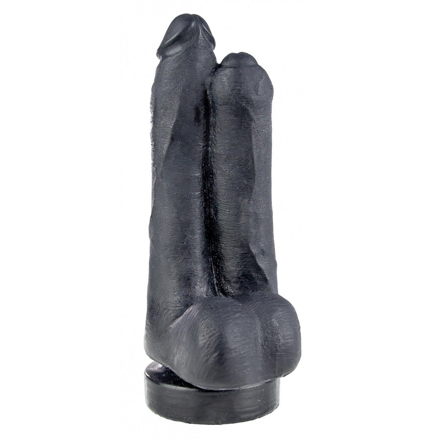 XXLTOYS - Junction - Double Dildo - insertable length 16 X 7.5 cm - Black - Made in Europe