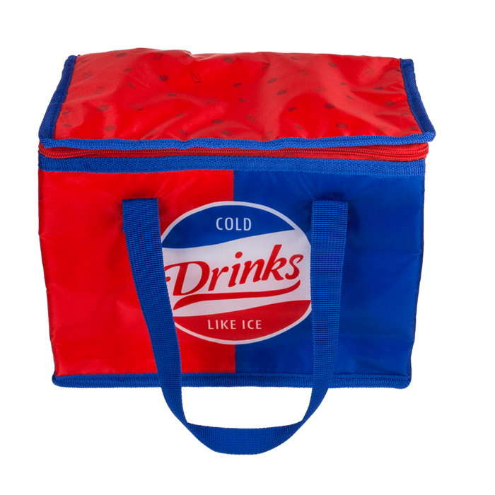 Koeltas ca. 28x20x18cm ''Cold Drinks Like Ice'' - Houd Je Drankjes Fris en Koud! 10 liter.