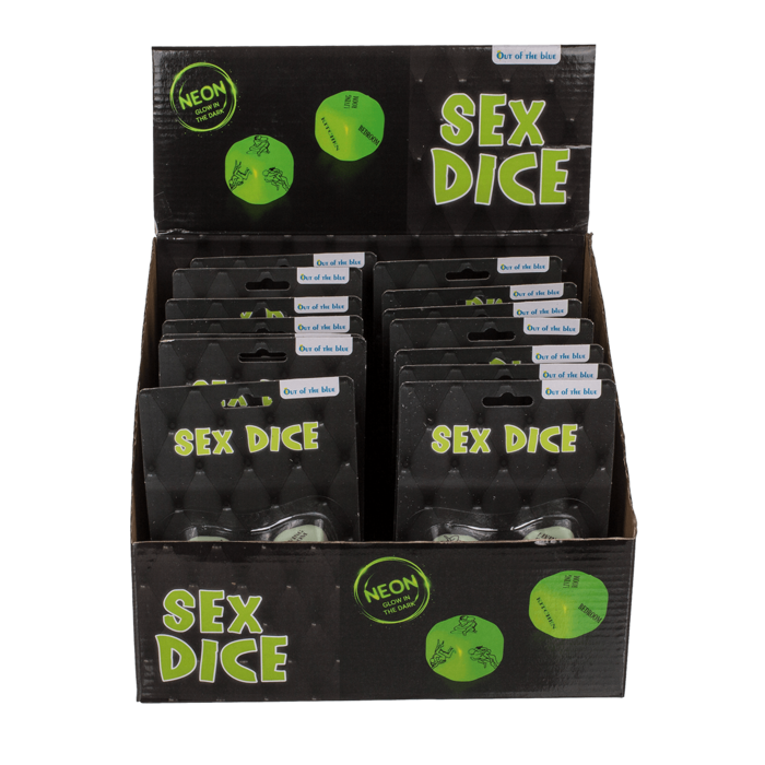 Breng wat spanning in je slaapkamer met deze Glow-in-the-Dark Sex Dobbelstenen Set