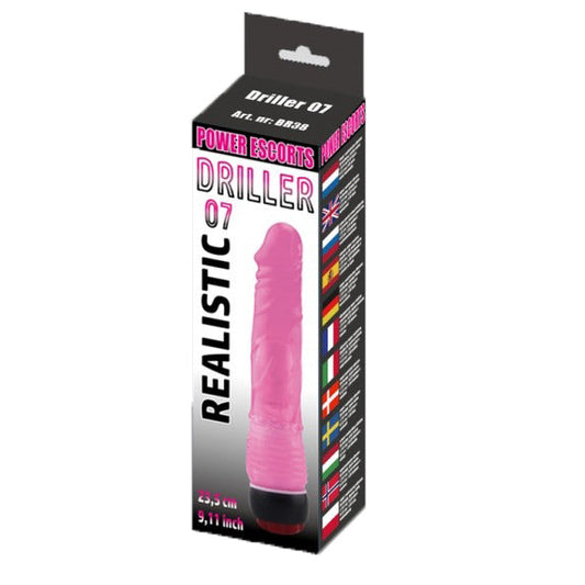 Power Escorts - BR38 Pink - Driller 07 Realistic Vibrator