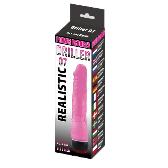 Power Escorts Driller 07 Roze Realistische Vibrator - BR38