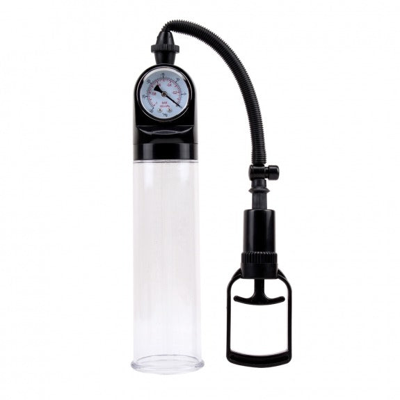 Power Escorts - BR29 - Power Pump XXL - Mega Penis Pump - With Extra Exchangeable Pussy & Manometer - Black/Transparant
