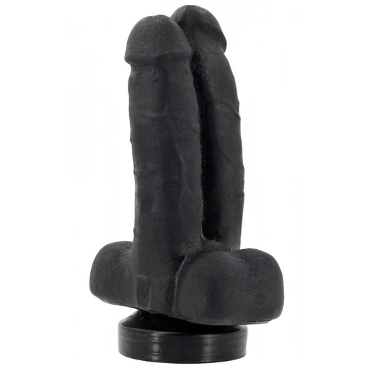 XXLTOYS - Gemelos - Double Dildo - insertable length 16 X 8 cm - Black - Made in Europe